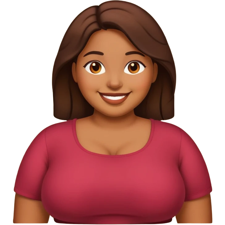 Plus size brown girl emoji