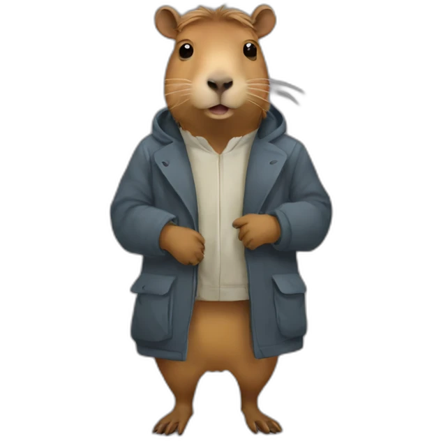 capybara dresses as a software developer emoji