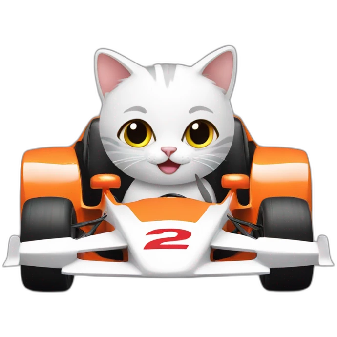 cat in race car emoji