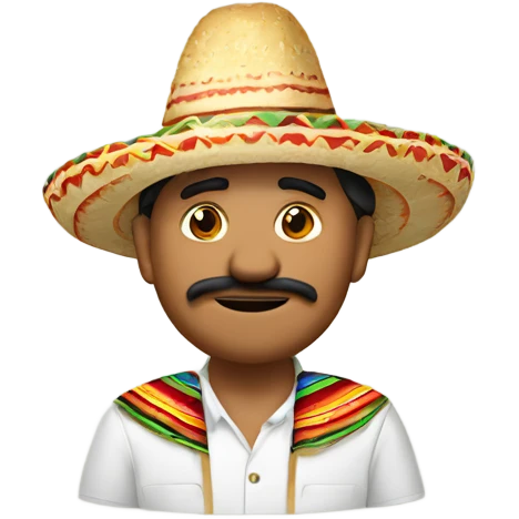 Mexican with a sombrero and taco￼ emoji