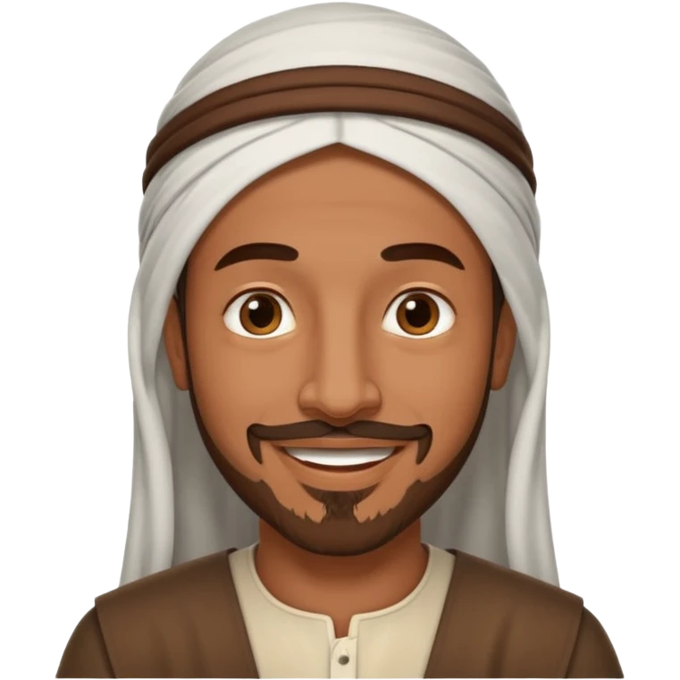 Homme arabe brun avec bouc emoji