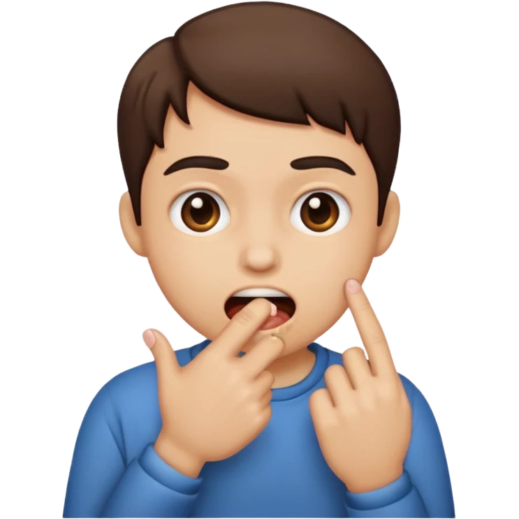 Emoji biting finger  emoji
