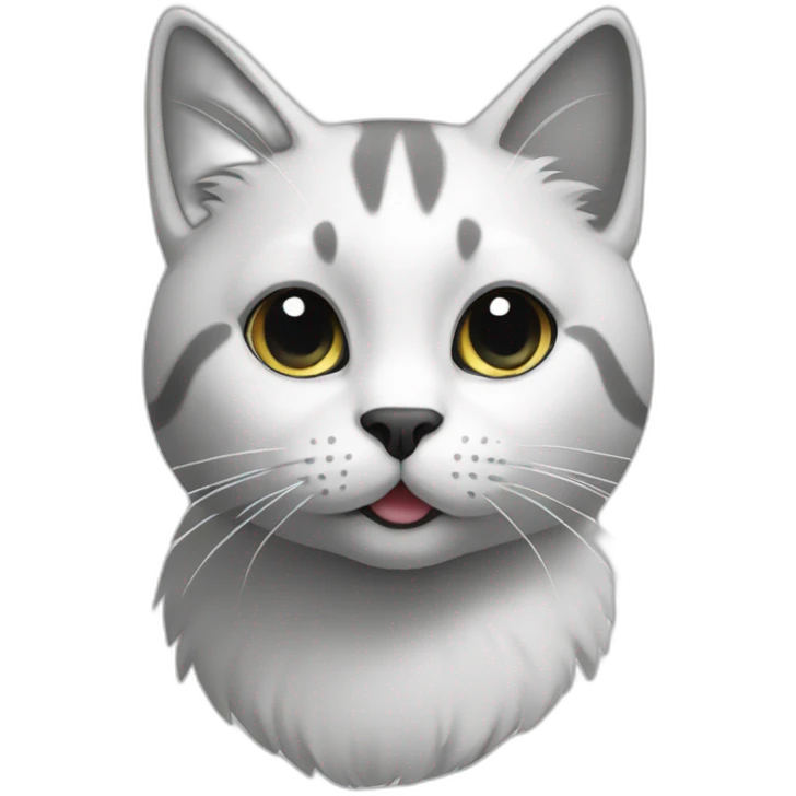 Cat black and white emoji