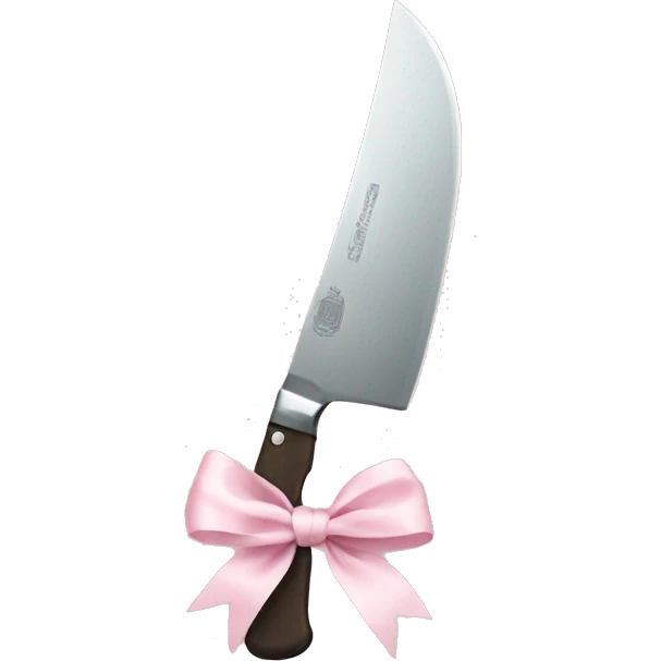 knife with pale pink bow emoji