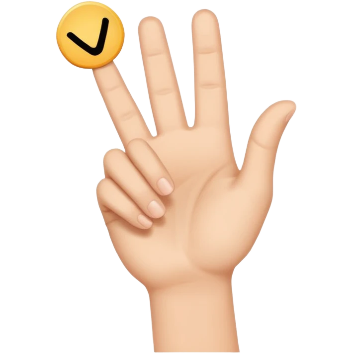 promise sign hand emoji