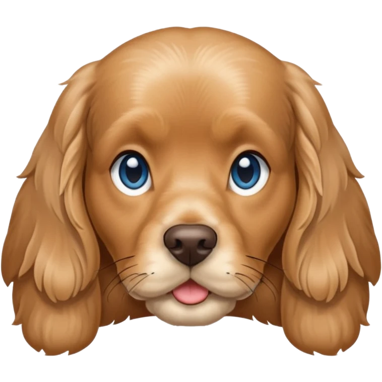Very light tan Cocker spaniel and blue eyes emoji