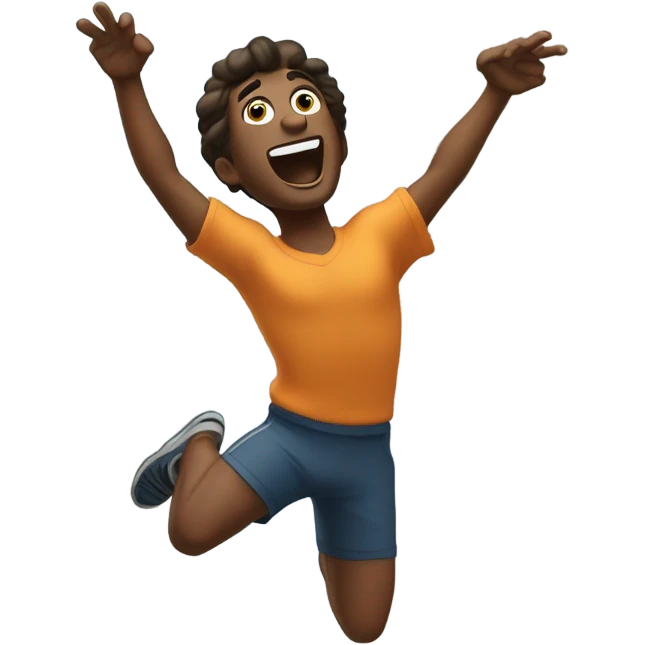 Guy jumping off a cliff emoji