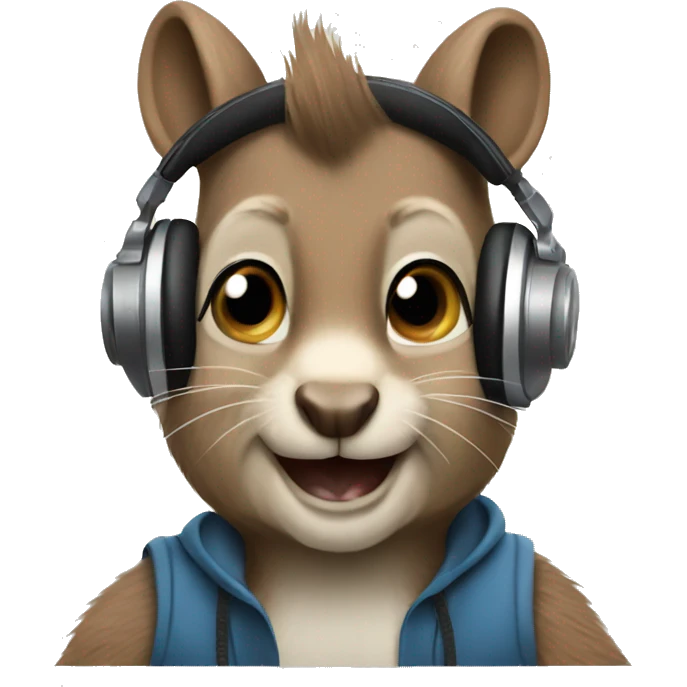 Squirrel Dj emoji