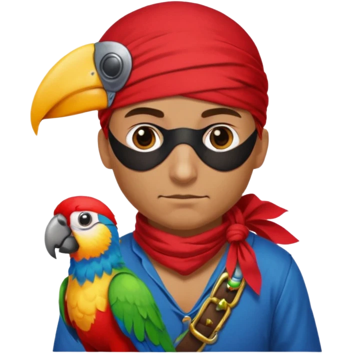 pirate and parrot emoji