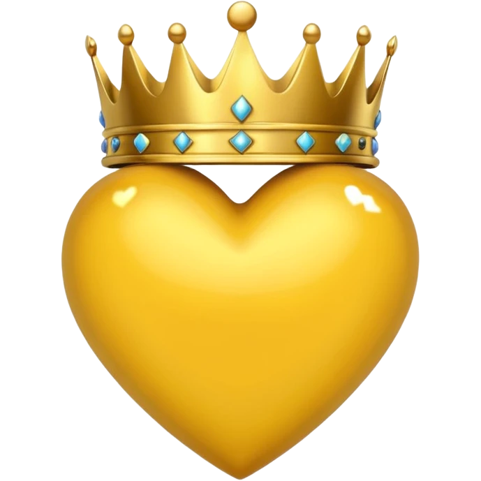 yellow heart with a crown emoji