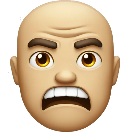 Angry face emoji