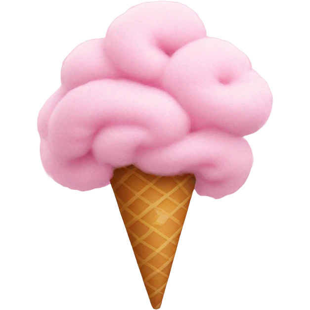 Pink cotton candy emoji