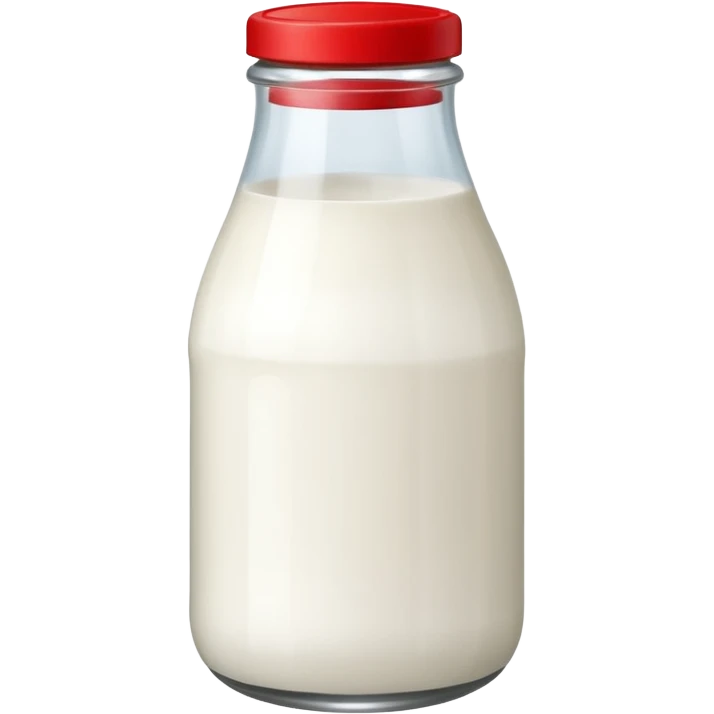 Milk bottle with red lid emoji