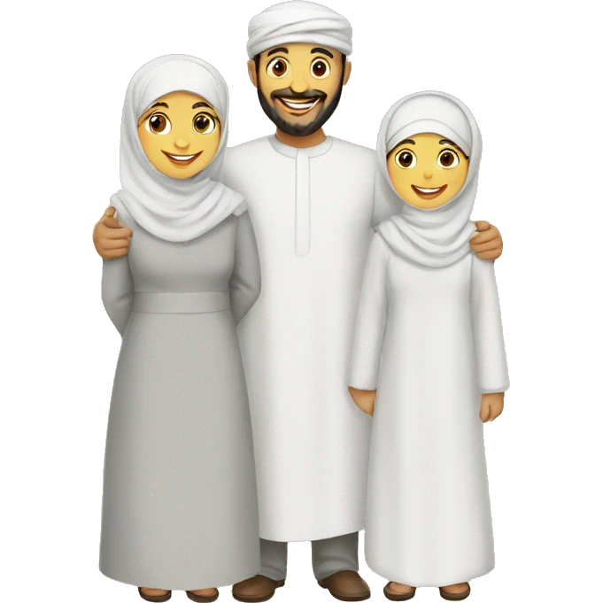 Happy Muslims family emoji