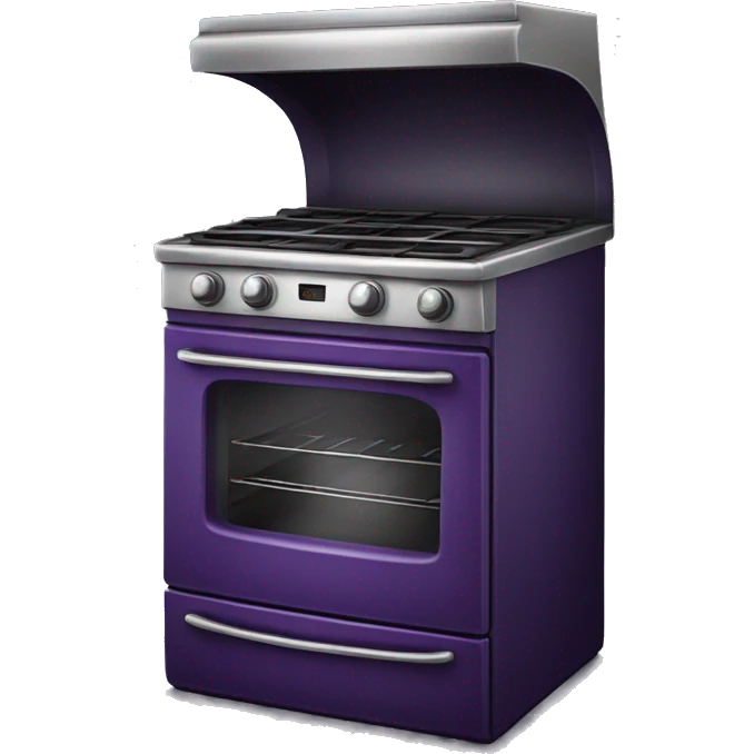 Realistic dark purple oven isolated.  emoji