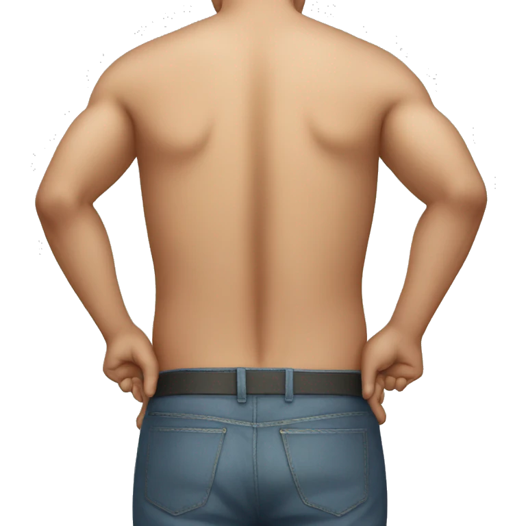 Lower back of man  emoji