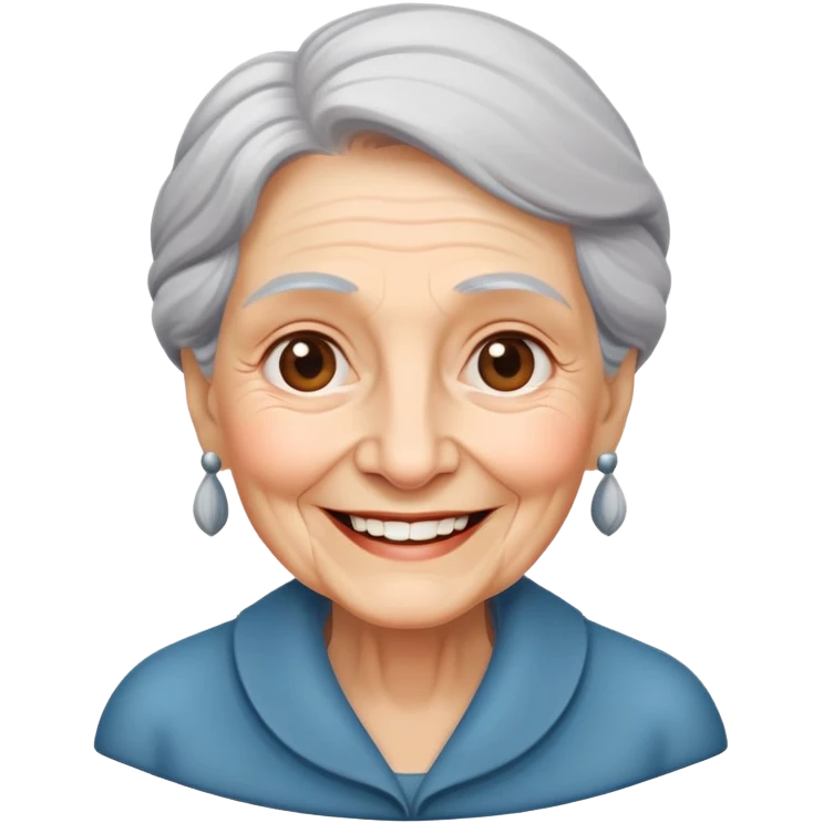 smiling old woman emoji