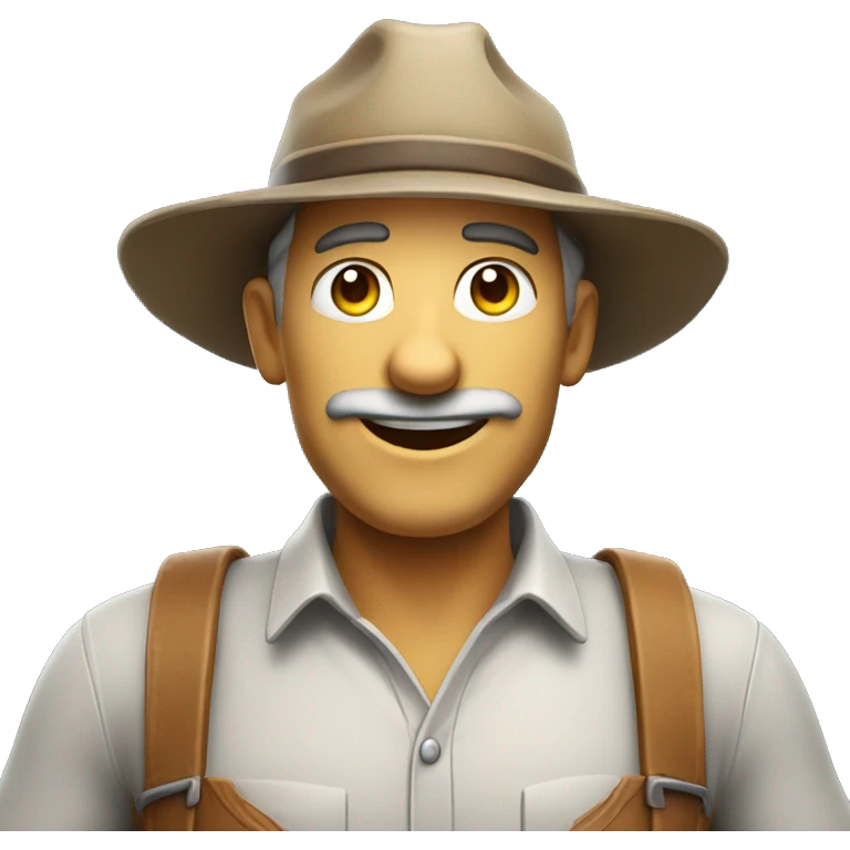 Human Photography Adult Farmer, toon match game 3D character rendered emoji