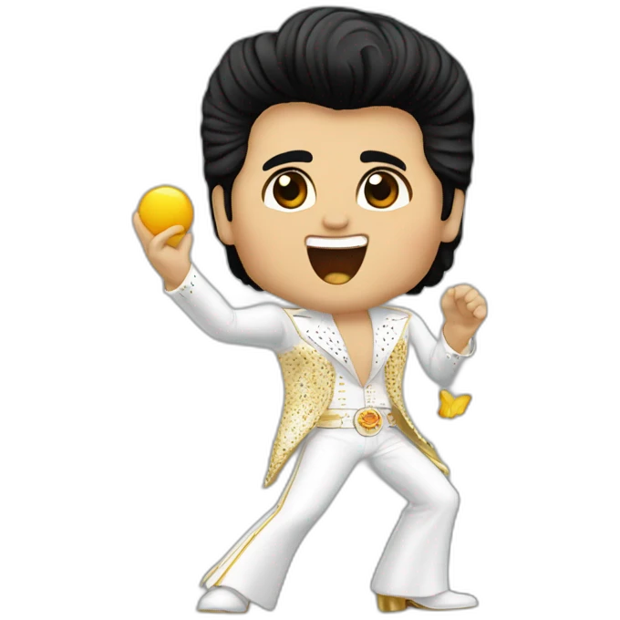 Elvis Presley singing 1970 emoji