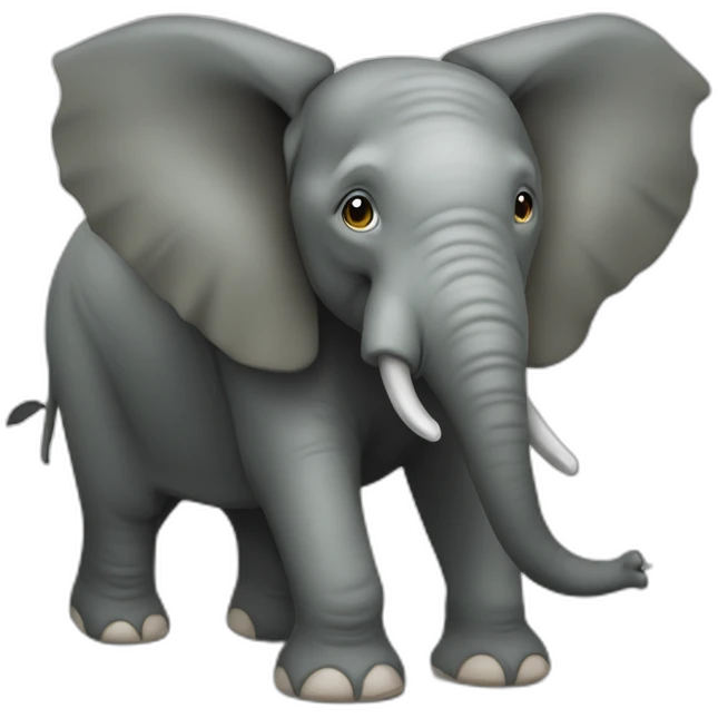 Éléphant sur une limace emoji