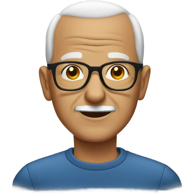 bald old man with glasses emoji