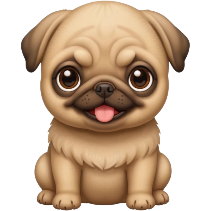smile pug baby face emoji
