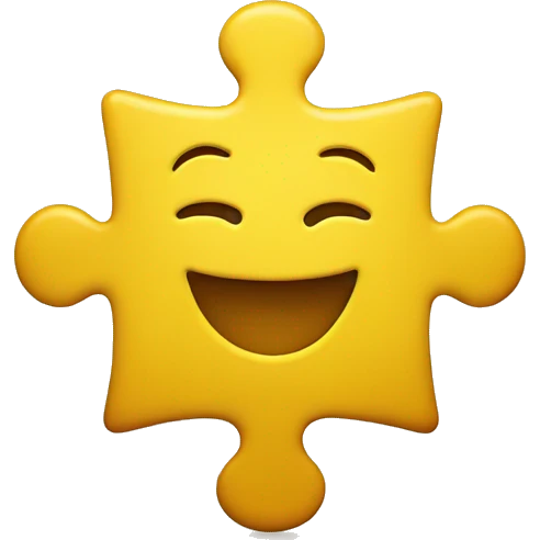 yellow puzzle piece with happy face emoji