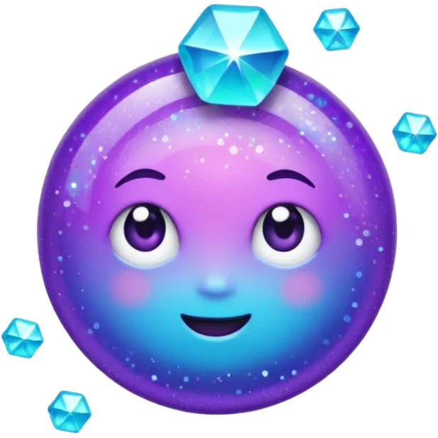 glitter purple and cian !  emoji
