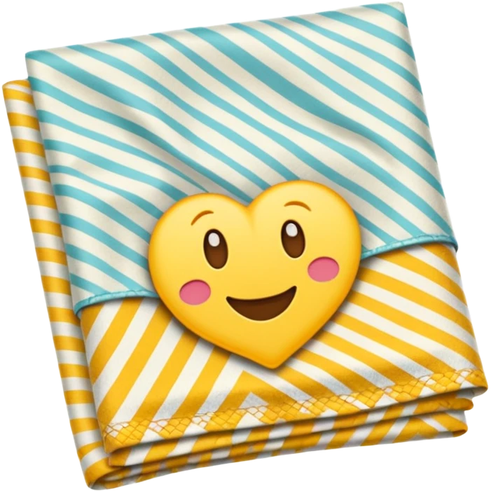 flapped patterned napkin emoji