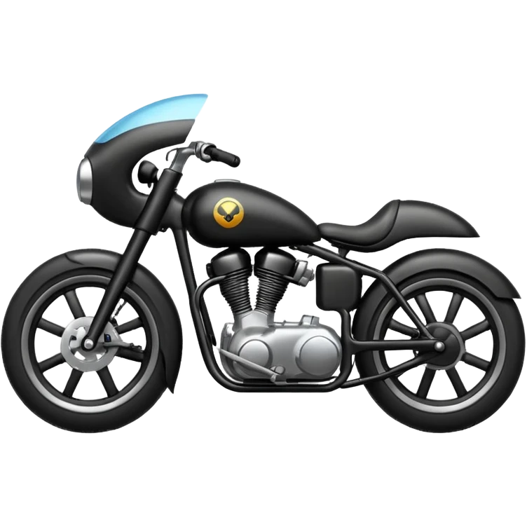 Bullet bike with black emoji