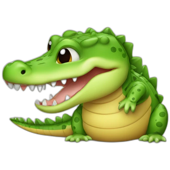 baby crocodile red emoji