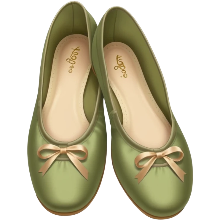 Khaki satin ballet shoes emoji