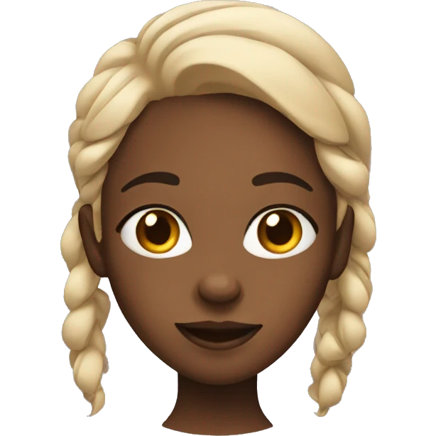 Black girl, winking emoji