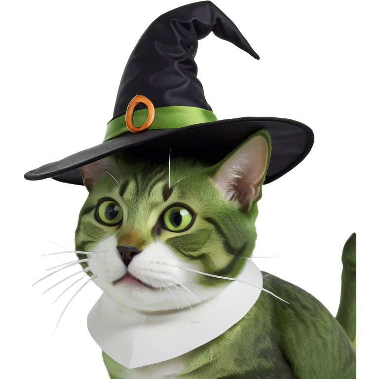Cat with a witch hat emoji