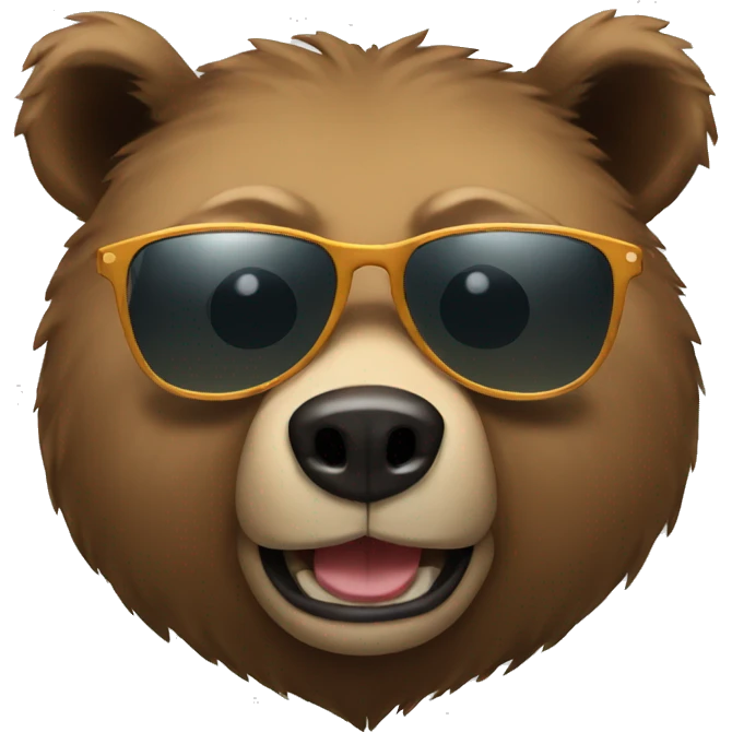 Bear with sunglasses emoji