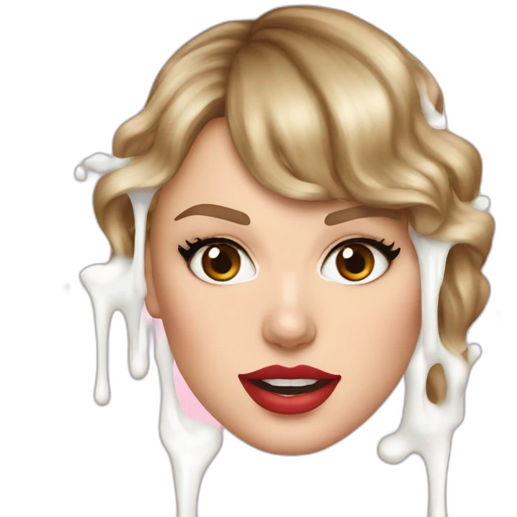 taylor-swift-selfie-milk-on-face-dripping emoji
