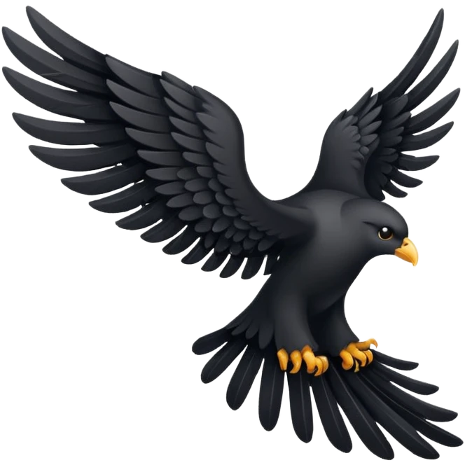 left black wing emoji