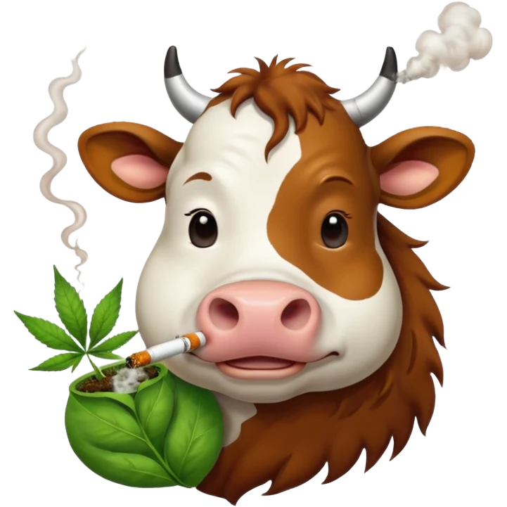 cow smoke weed emoji
