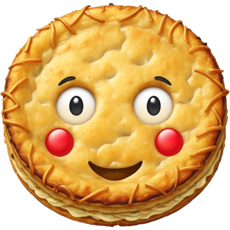 swiss rösti, round, gold and crispy emoji