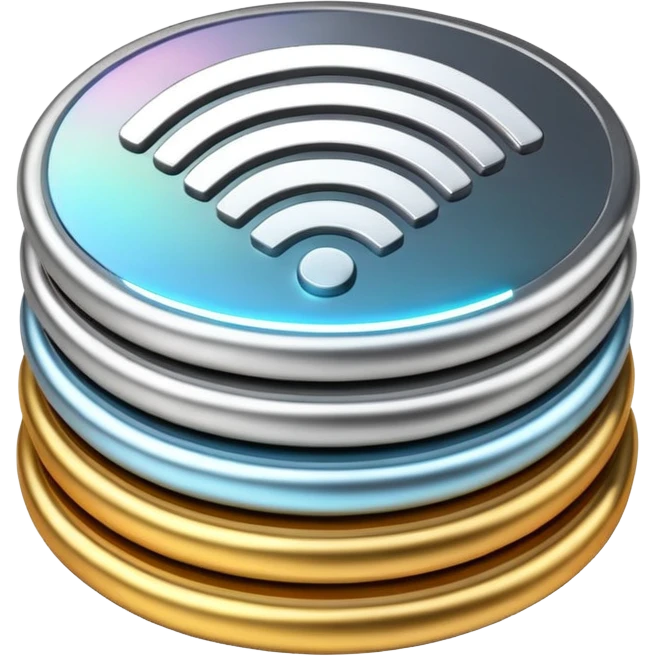 wifi coin stack emoji