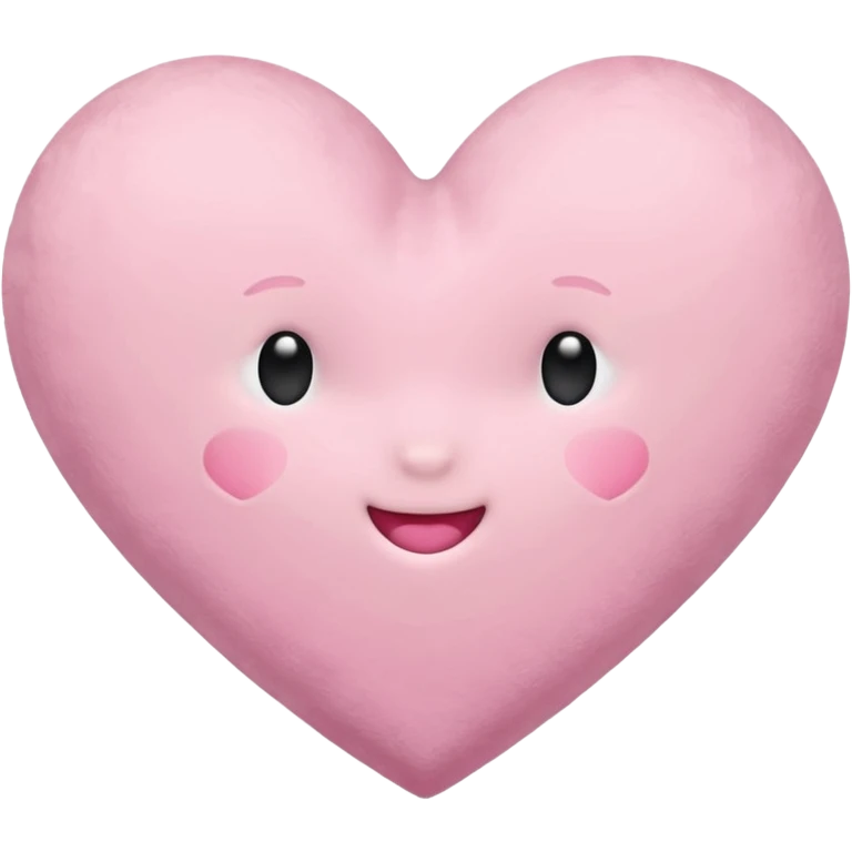 pastel heart with soft velvet texture emoji