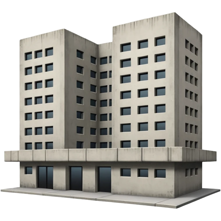 Berghain exterior, white background emoji