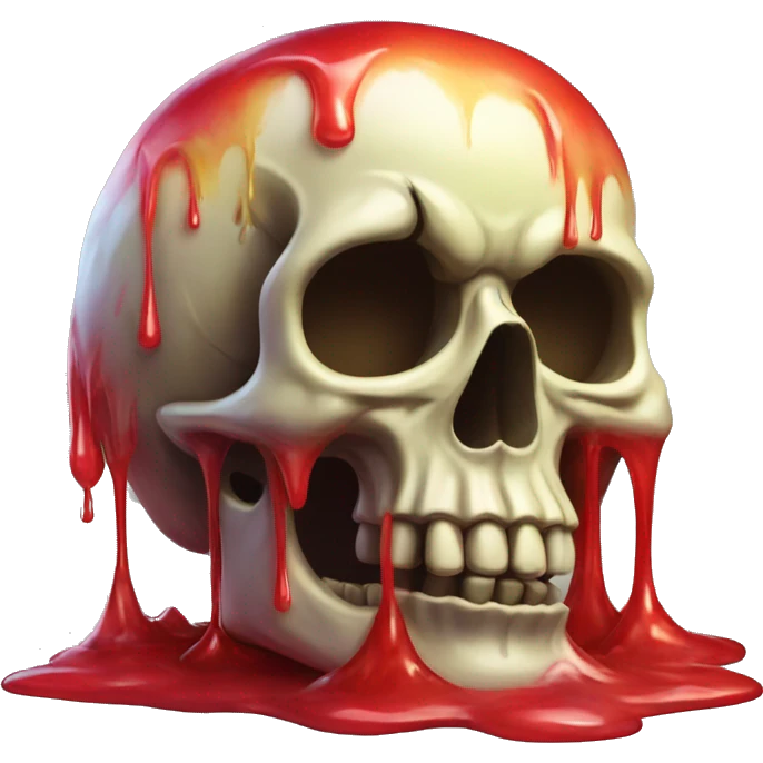 melting poison apple skull emoji