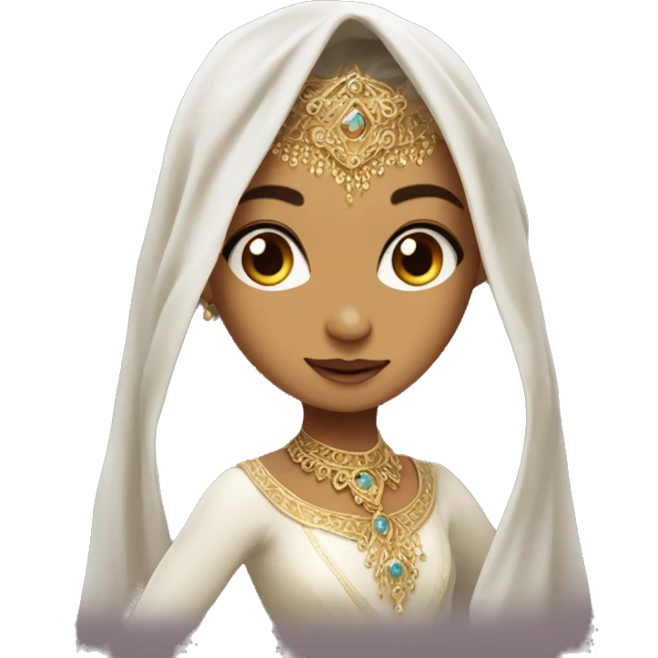 veela: Beautiful, enchanting beings with magical abilities and a temperamental nature, often appearing as dancers with veils. emoji