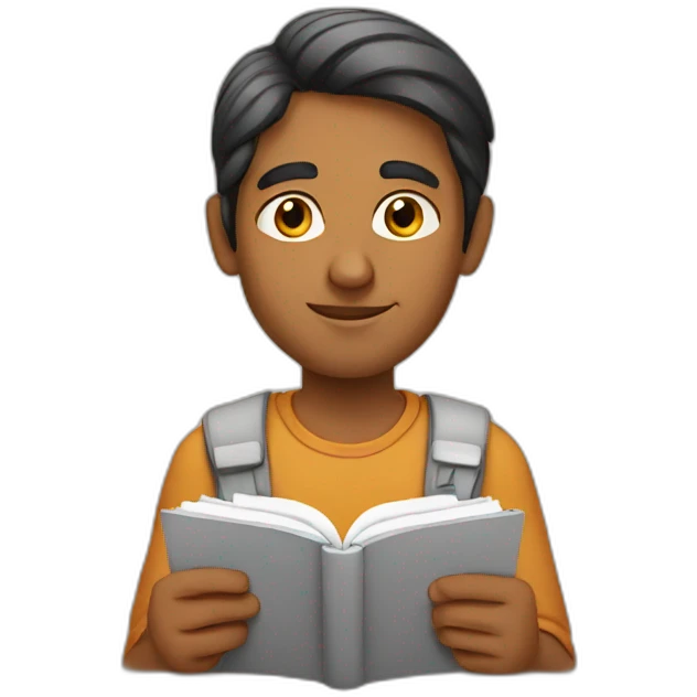 indian man writing emoji