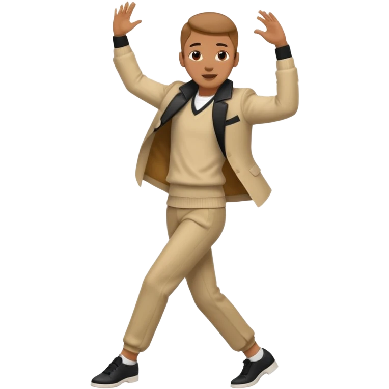 bailando en un fondo verde emoji