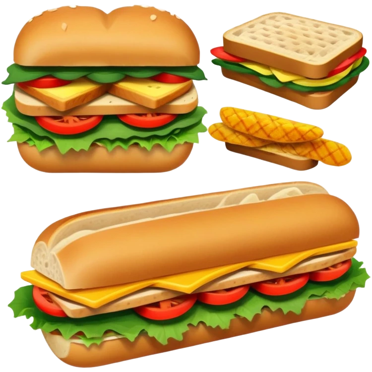 Subway sandwich chicken emoji