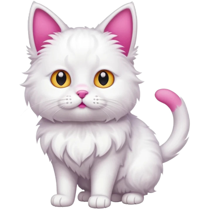 white cat standing emoji