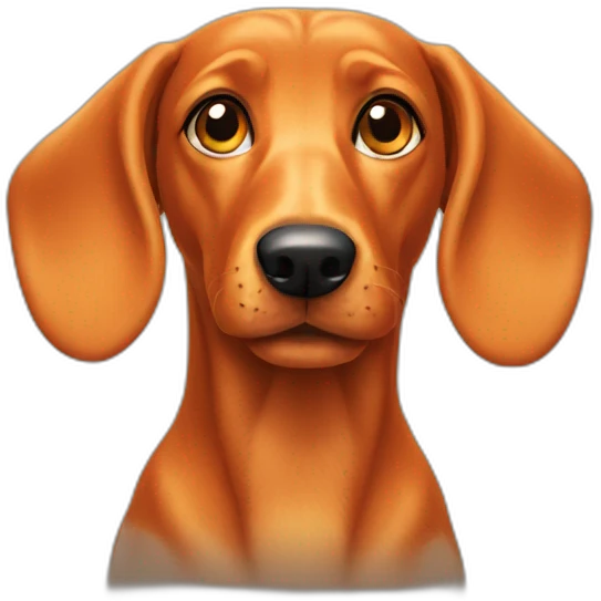 Orange teckel dog emoji