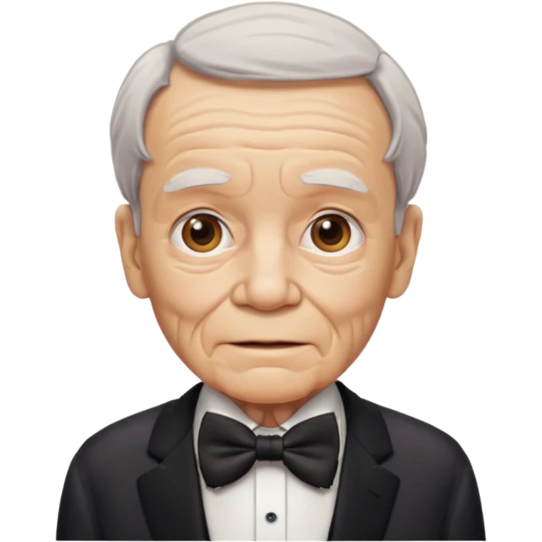 elderly with bow tie emoji